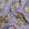 1 Yard Light Purple Crinkled Cotton Gauzy Woven Floral Fabric